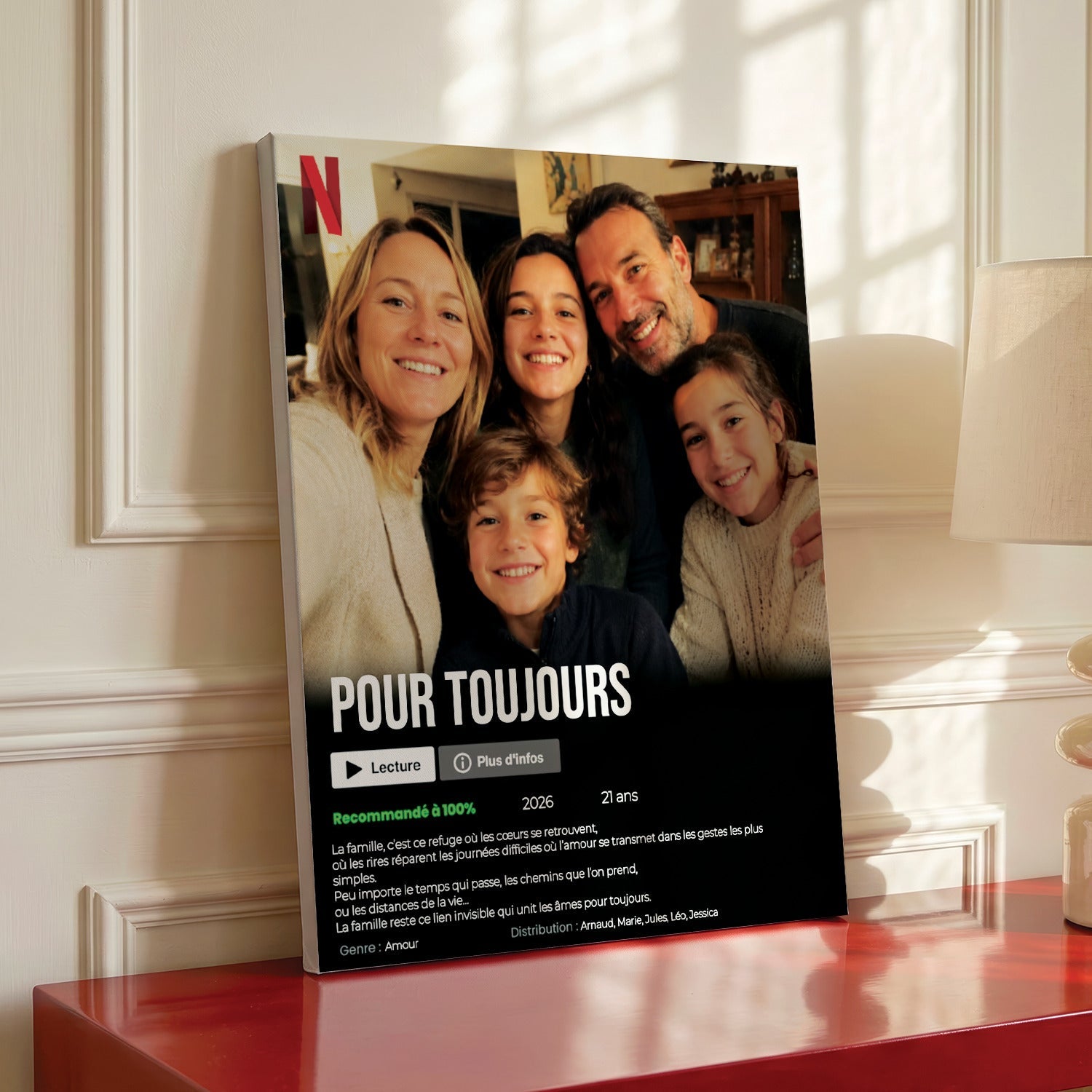 Cadeau fête des mères original : l'affiche style Netflix personnalisée qui va lui faire verser une larme