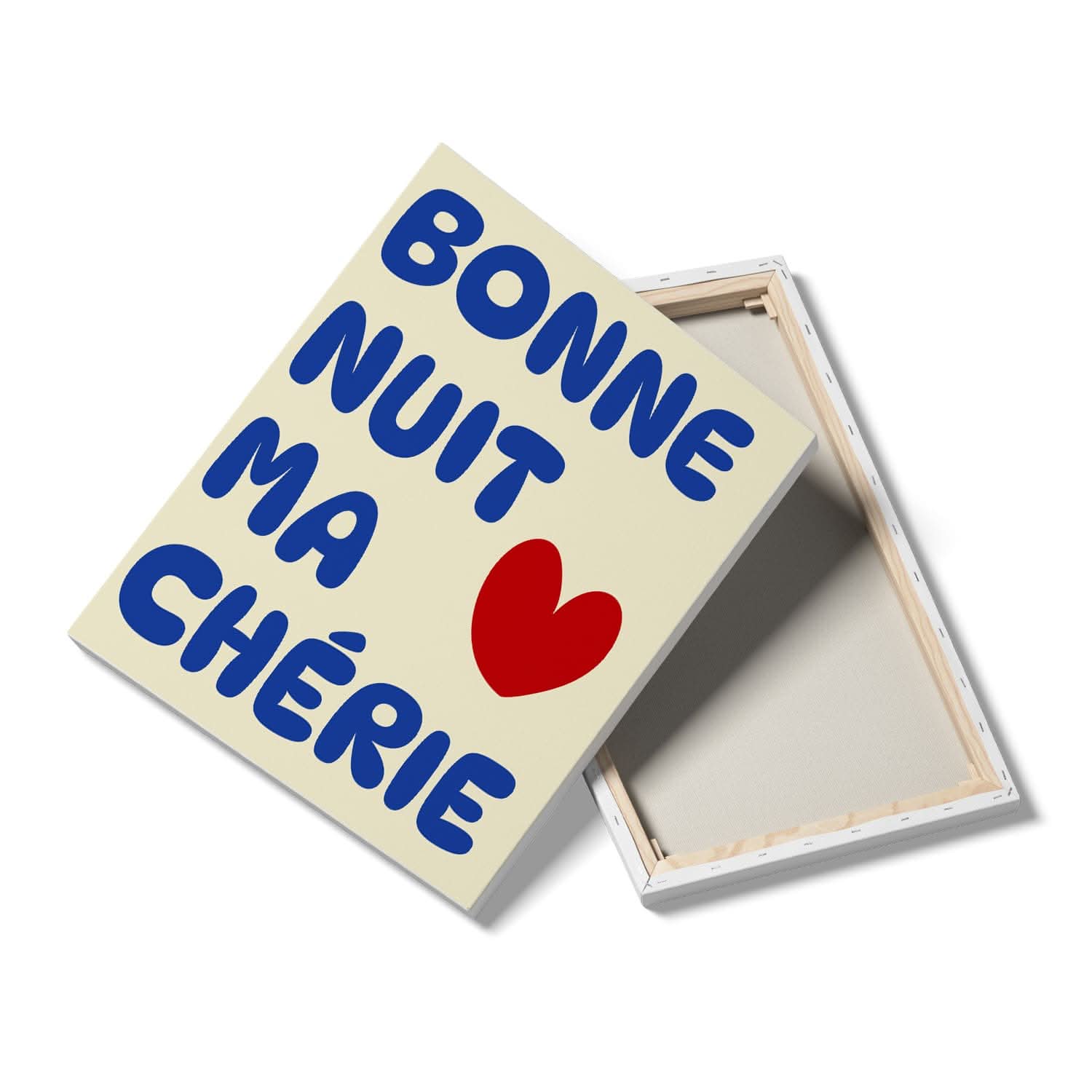 Toile Décoration Murale Romantique – "Bonne Nuit Ma Chérie" – Cadeau Amoureux Original