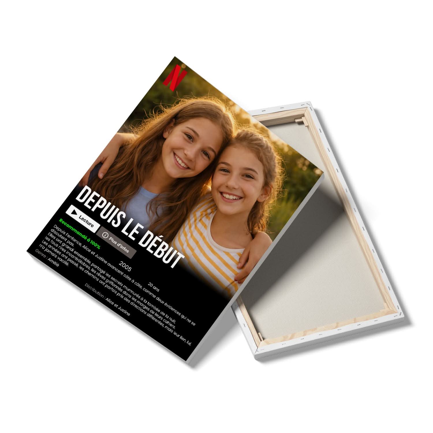Toile Affiche Film Personnalisée Famille – Cadeau Famille Original Style Netflix