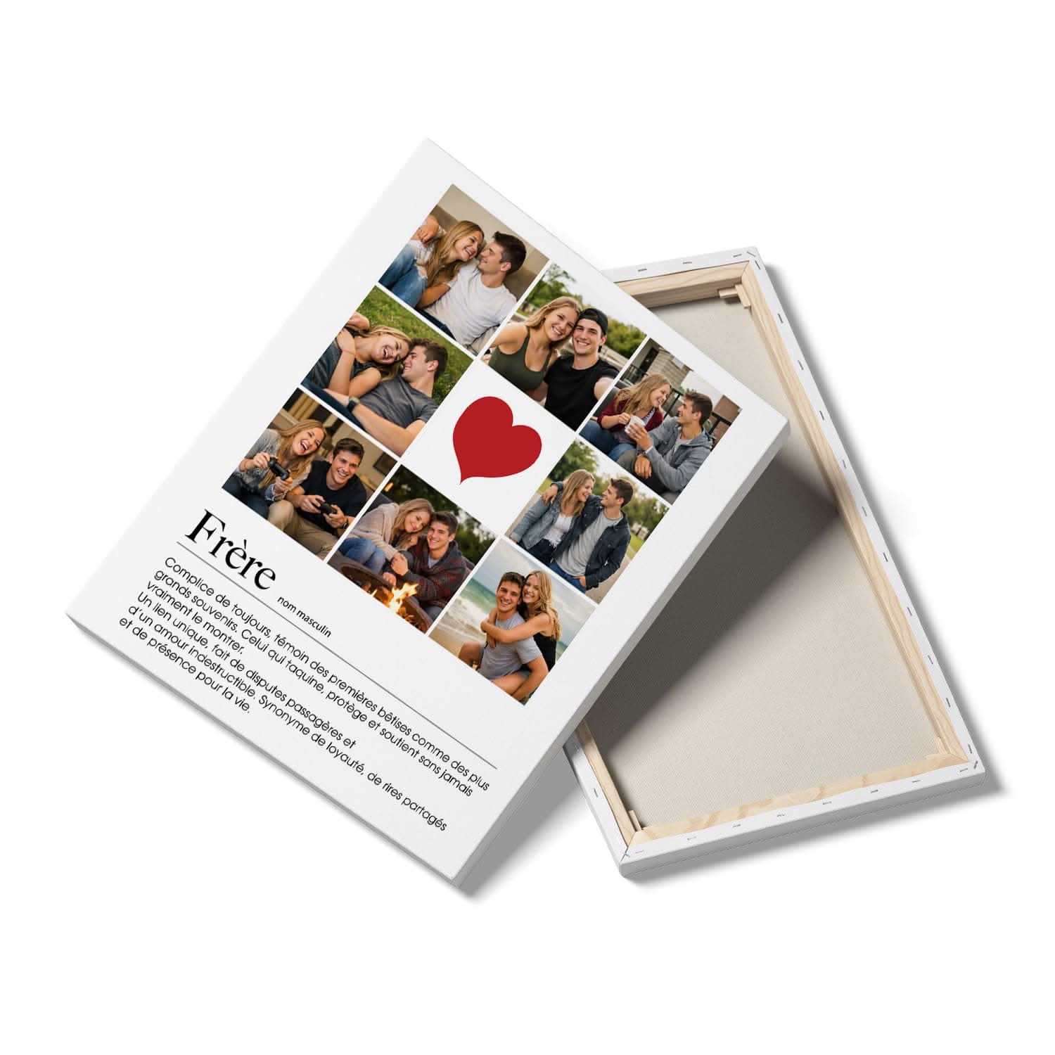 Toile Frère Personnalisé – Définition & Collage Photo – Cadeau Frère Émotion