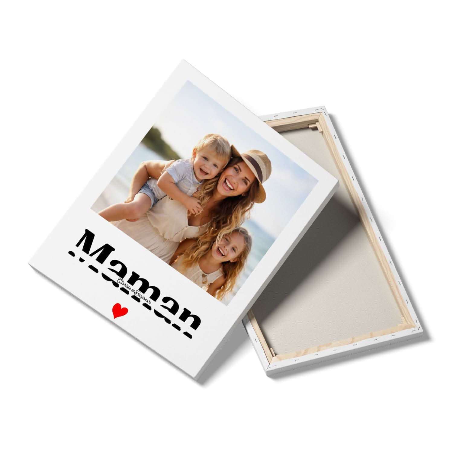 Toile Maman Personnalisée Photo Moderne avec Prénom – Cadeau Fête des Mères Unique