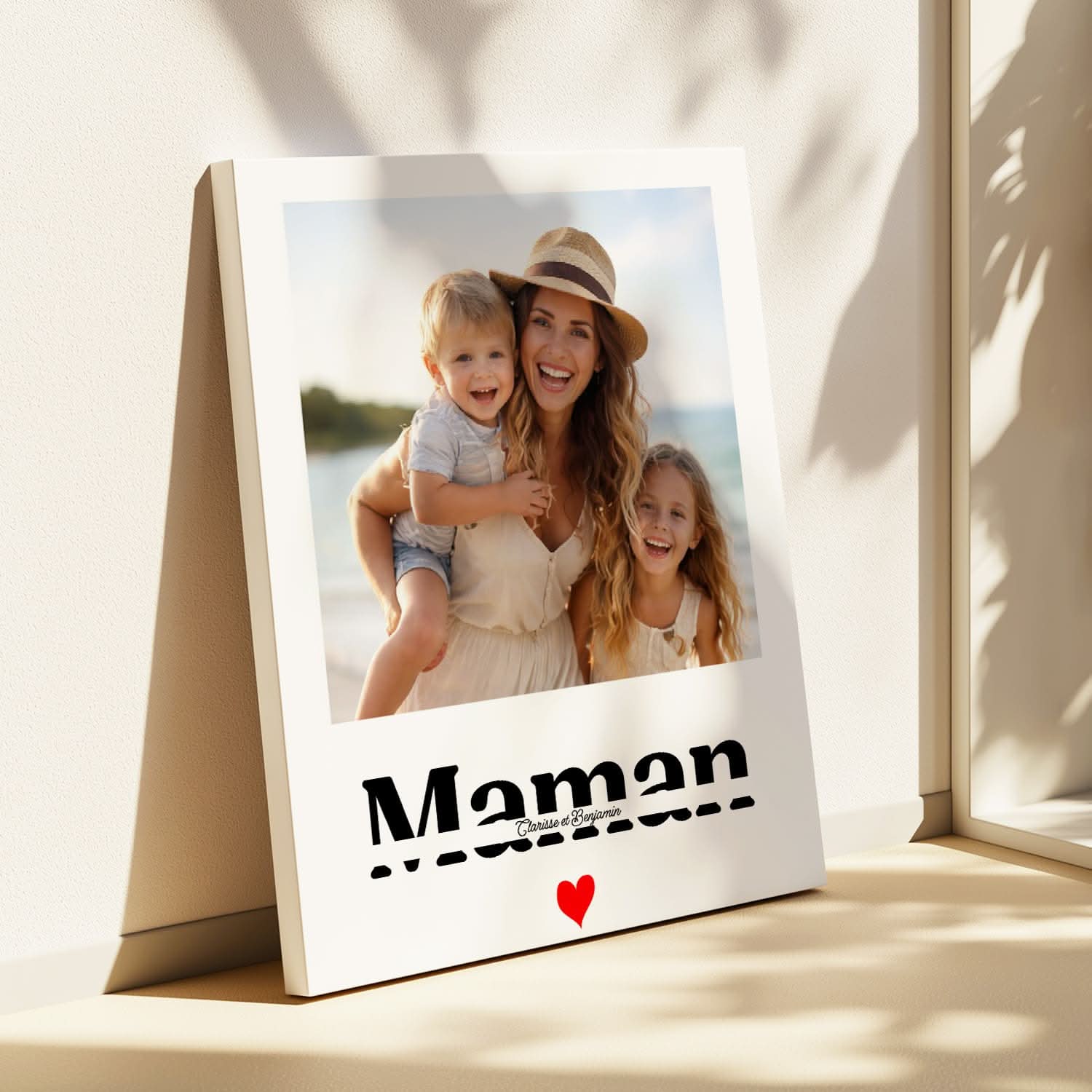 Toile Maman Personnalisée Photo Moderne avec Prénom – Cadeau Fête des Mères Unique