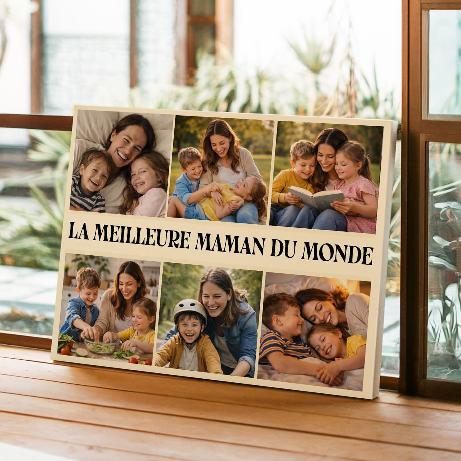 Toile Maman Personnalisée – Collage Photos Meilleure Maman – Cadeau Fête des Mères