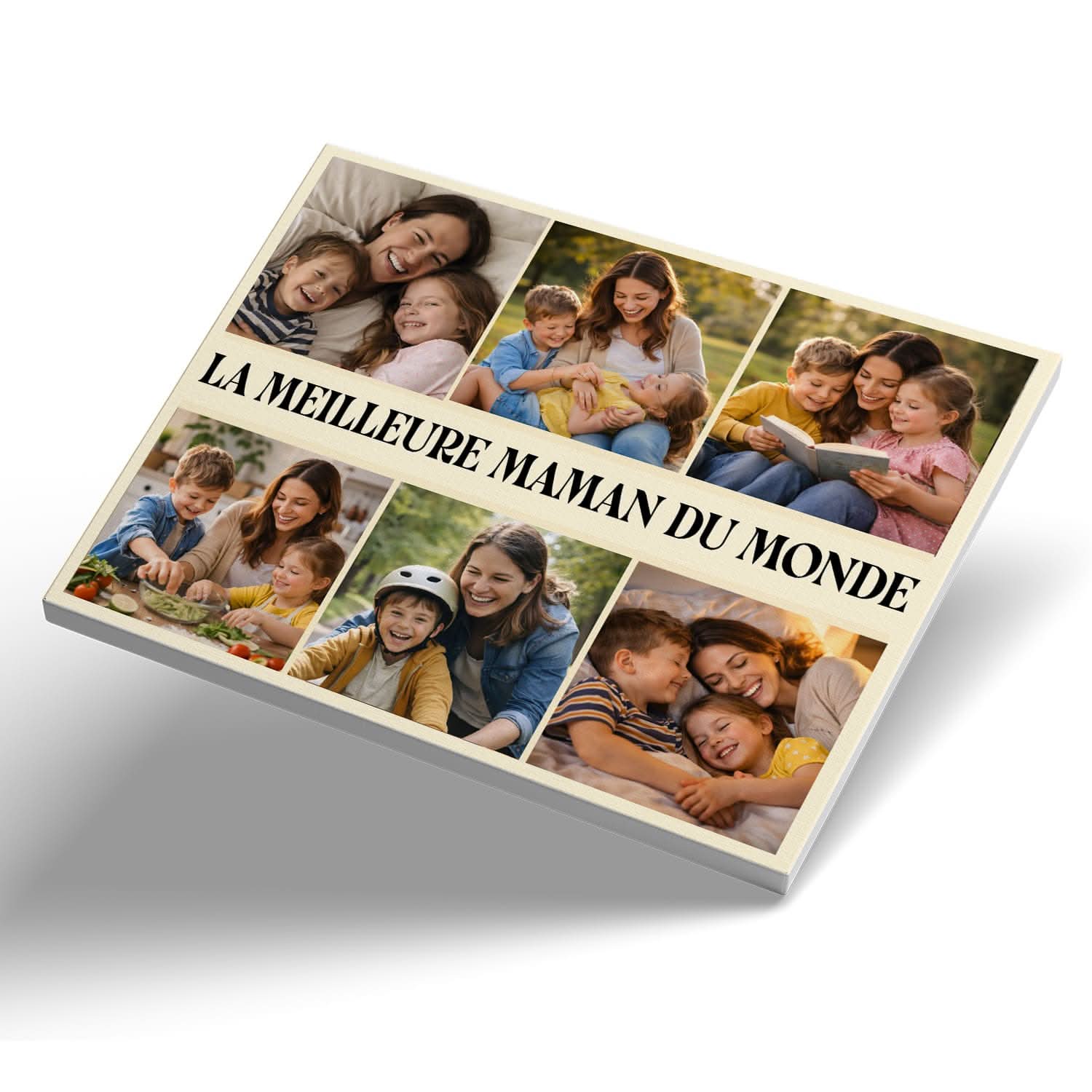 Toile Maman Personnalisée – Collage Photos Meilleure Maman – Cadeau Fête des Mères