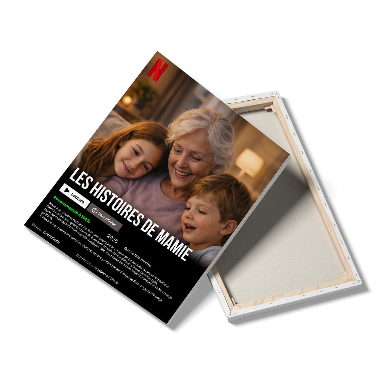 Toile Mamie Personnalisée Affiche Style Film – Cadeau Grand-Mère Original