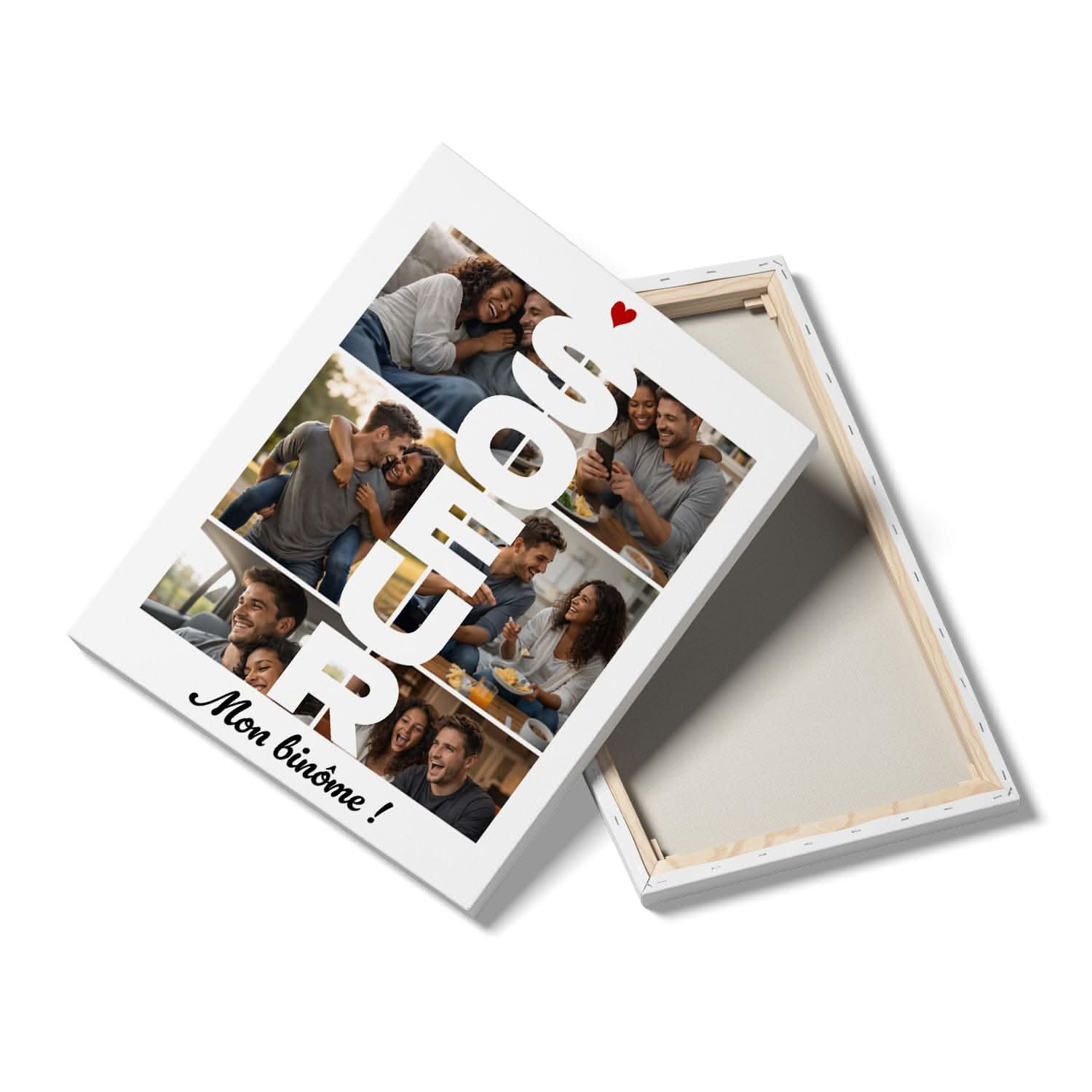 Toile Sœur Personnalisée – Lettres SOEUR avec Photos – Cadeau Sœur Original
