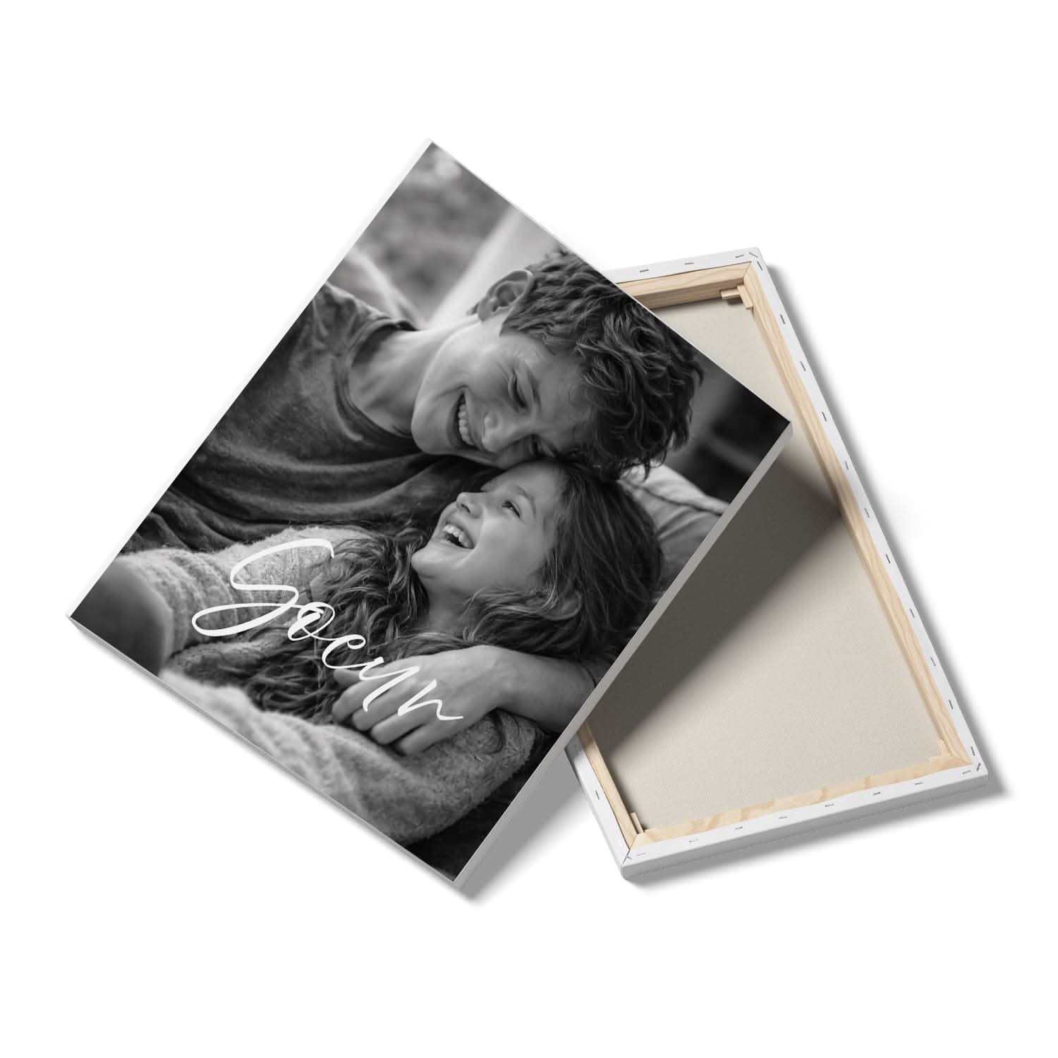 Toile Sœur Personnalisée Noir & Blanc – Photo Minimaliste – Cadeau Sœur Élégant