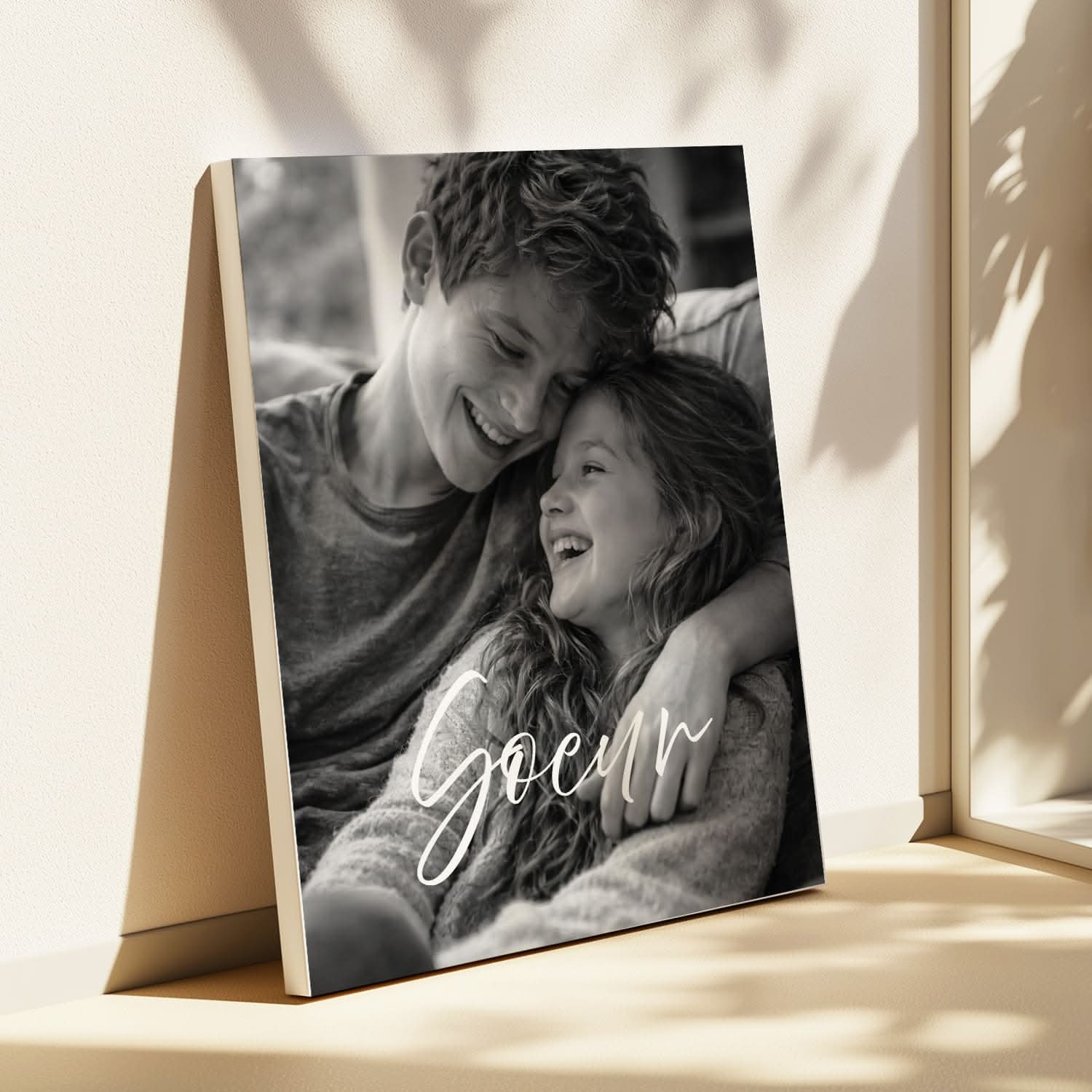 Toile Sœur Personnalisée Noir & Blanc – Photo Minimaliste – Cadeau Sœur Élégant
