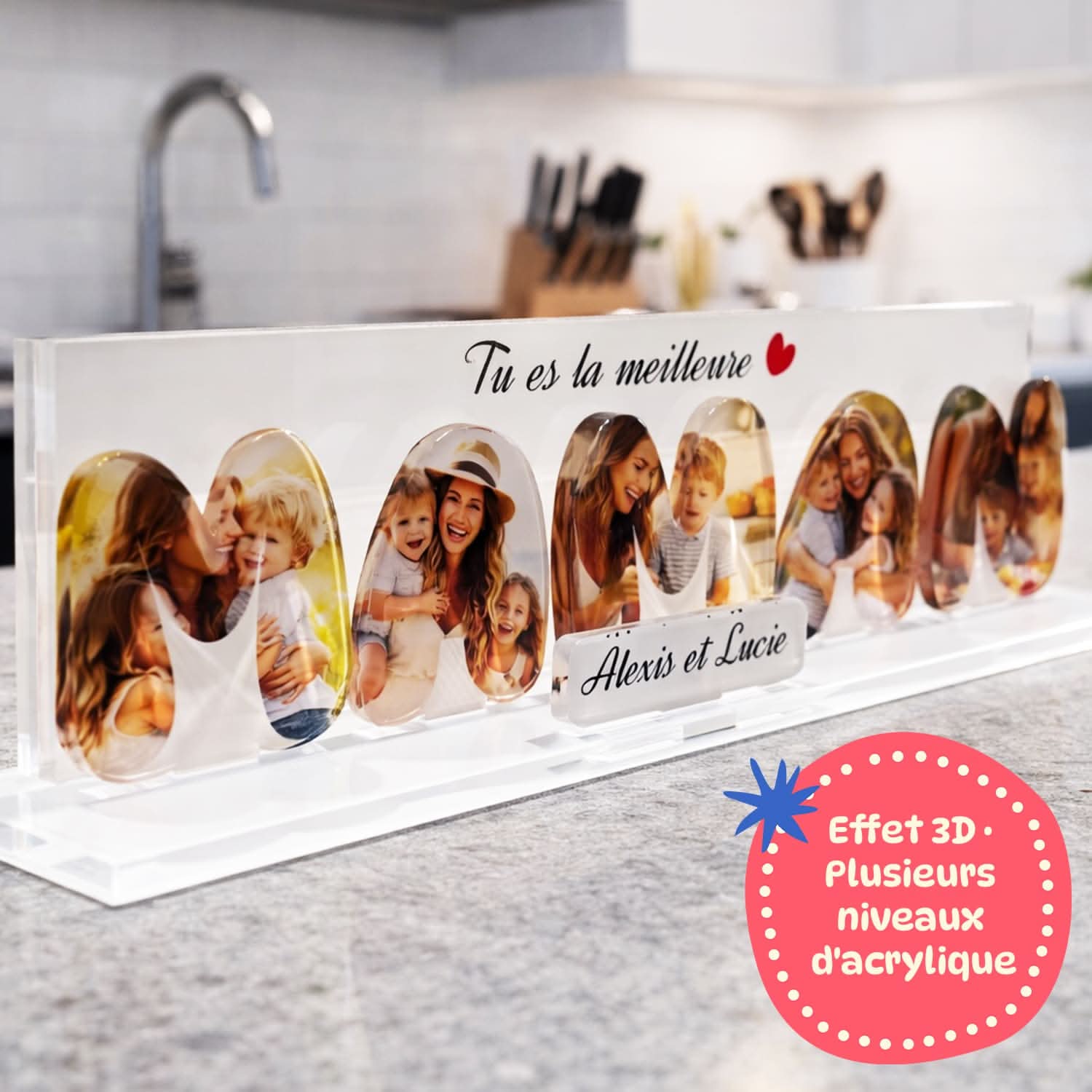 UniKit Maman Personnalisé – Collage Lettres MAMAN 3D – Cadeau Fête des Mères