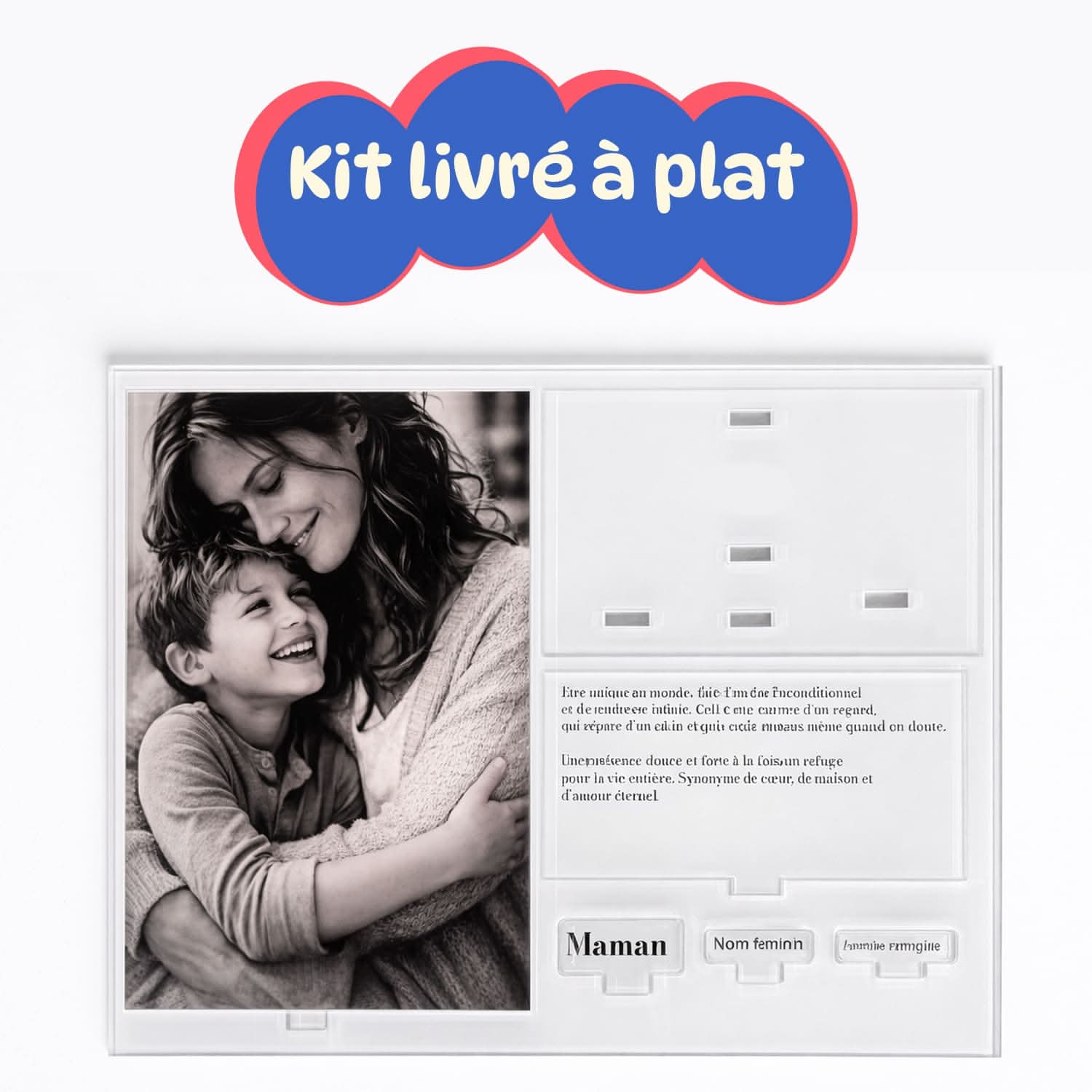UniKit Définition Personnalisée 3D – Cadeau Fête des Mères Original