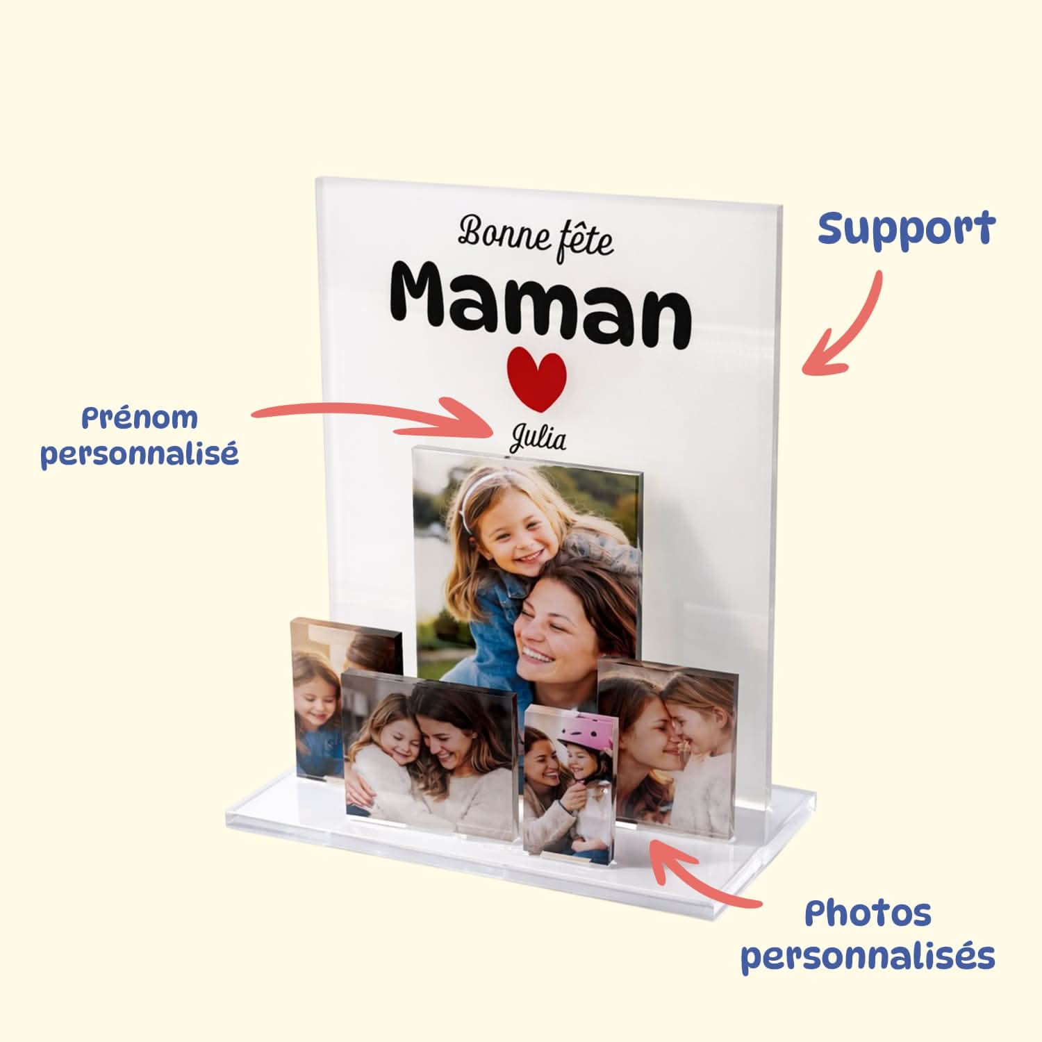 UniKit Diaporama Photos Personnalisé 3D – Cadeau Fête des Mères Original