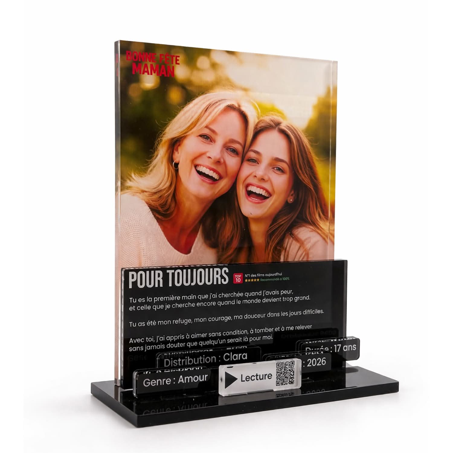 UniKit Affiche Netflix Personnalisée 3D – Cadeau Fête des Mères Original