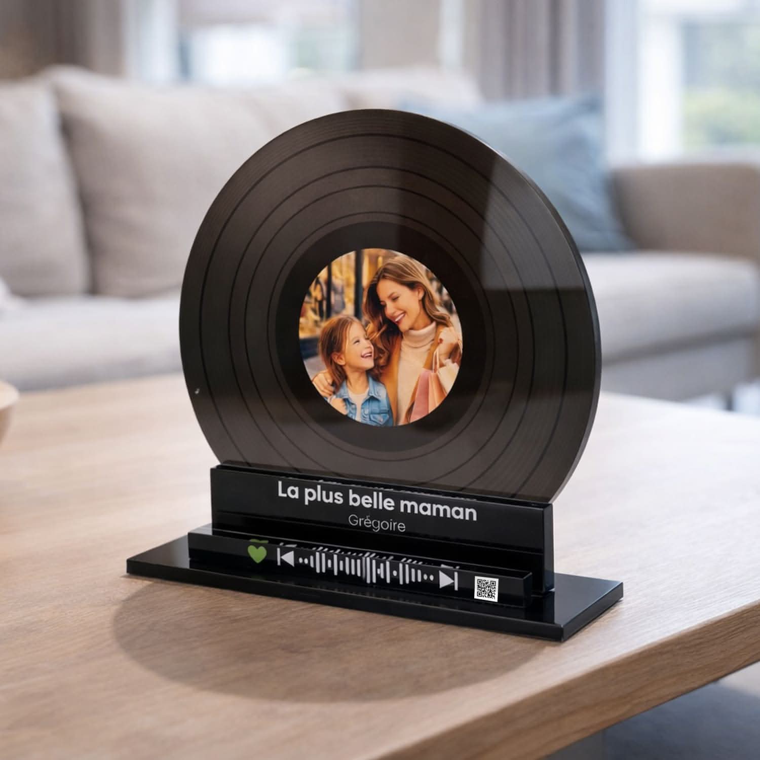UniKit Vinyle Personnalisé 3D – Photo & Musique – Cadeau Fête des Mères
