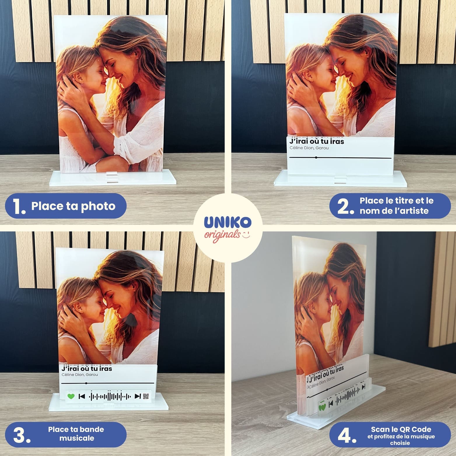 UniKit Musique Personnalisée 3D – Photo & Chanson – Cadeau Fête des Mères