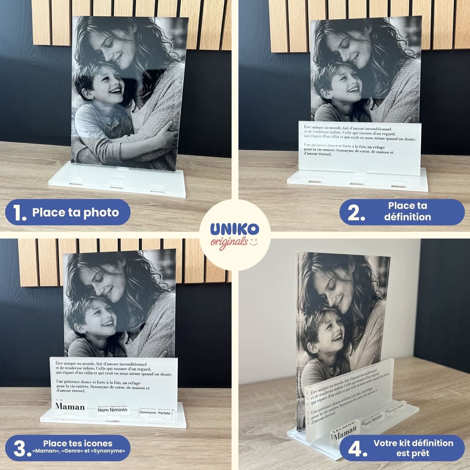 UniKit Définition Personnalisée 3D – Cadeau Fête des Mères Original