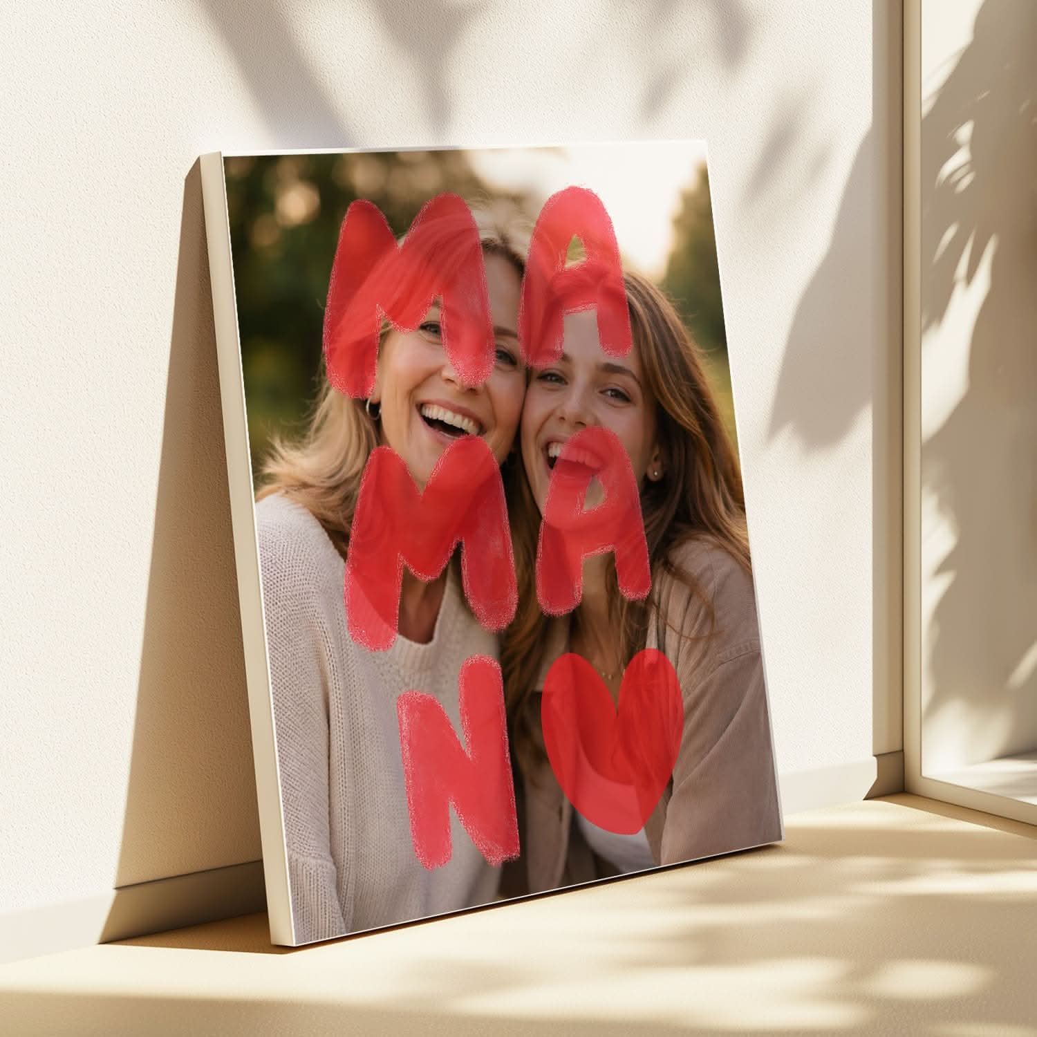Toile MAMAN Personnalisée Effet Peinture – Cadeau Fête des Mères Moderne