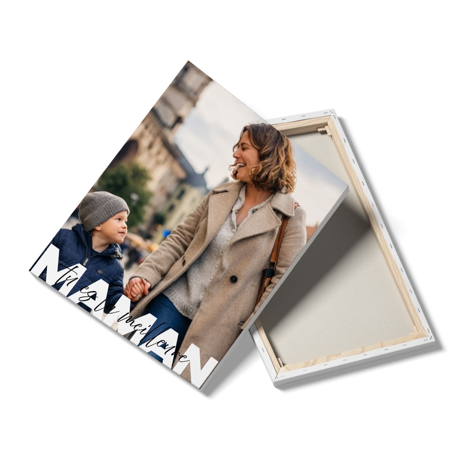 Toile Maman Personnalisée "Tu es la meilleure" – Photo &amp; Message – Cadeau Fête des Mères