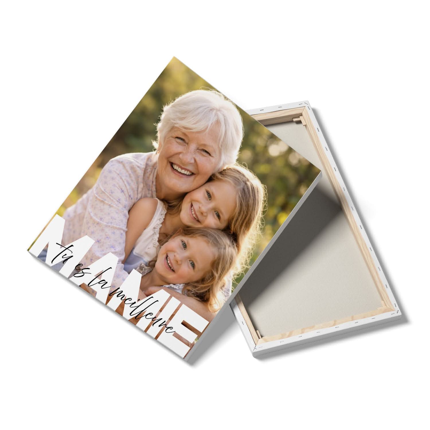 Toile Mamie Personnalisée – Tu es la Meilleure Mamie – Cadeau Grand-Mère Émotion
