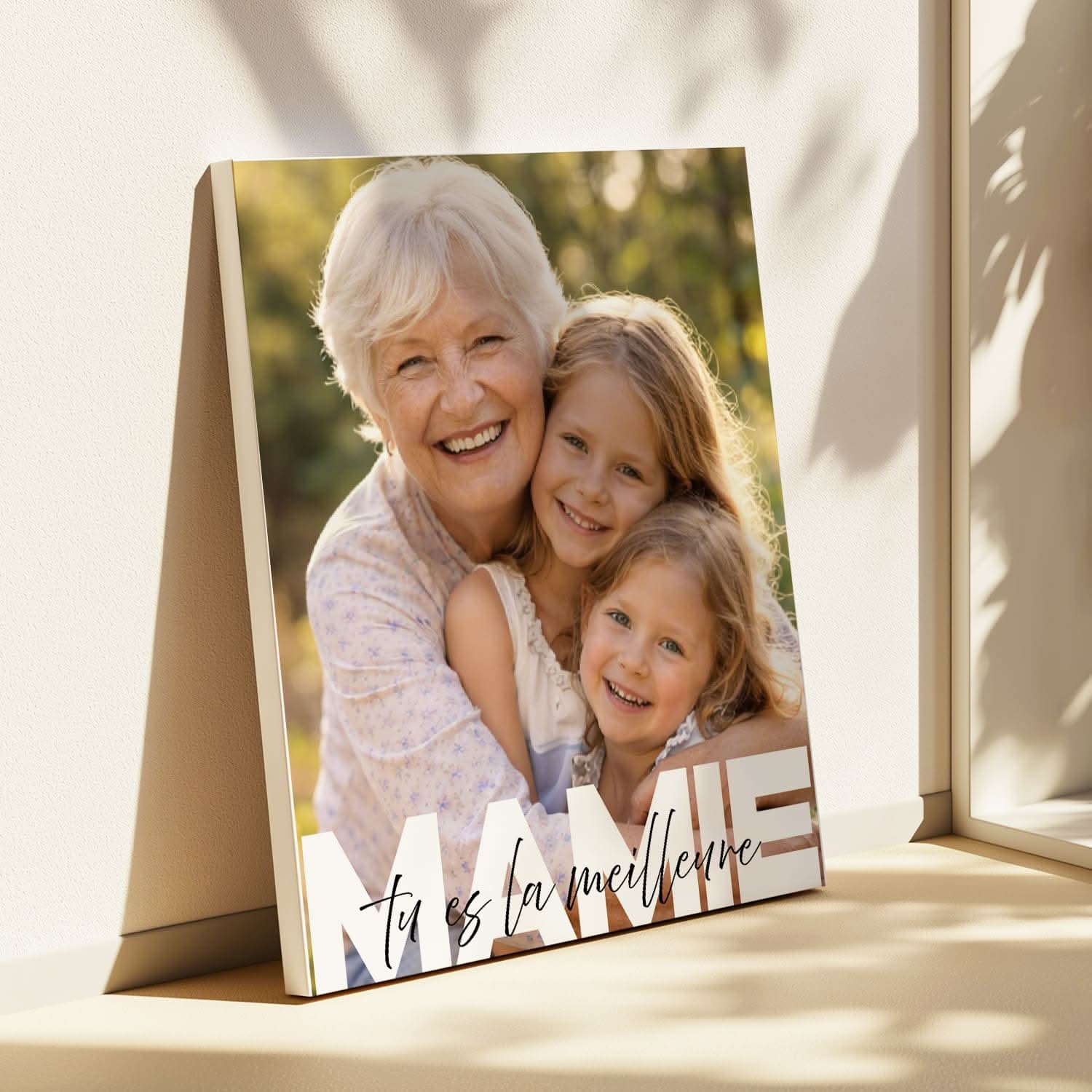 Toile Mamie Personnalisée – Tu es la Meilleure Mamie – Cadeau Grand-Mère Émotion