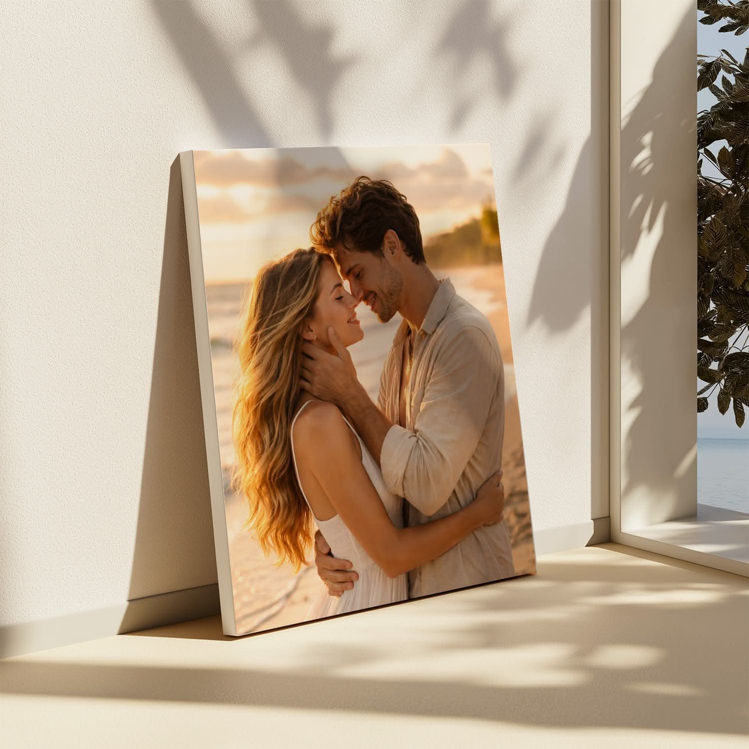 Toile Photo Personnalisée Couple – Cadeau Romantique Original