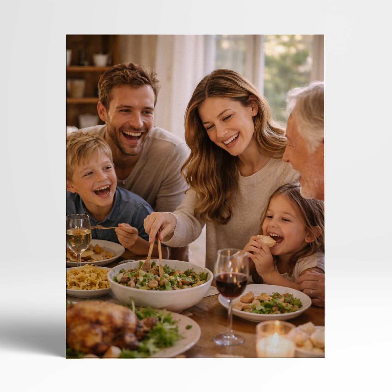 Toile Photo Personnalisée Famille – Cadeau Famille Original