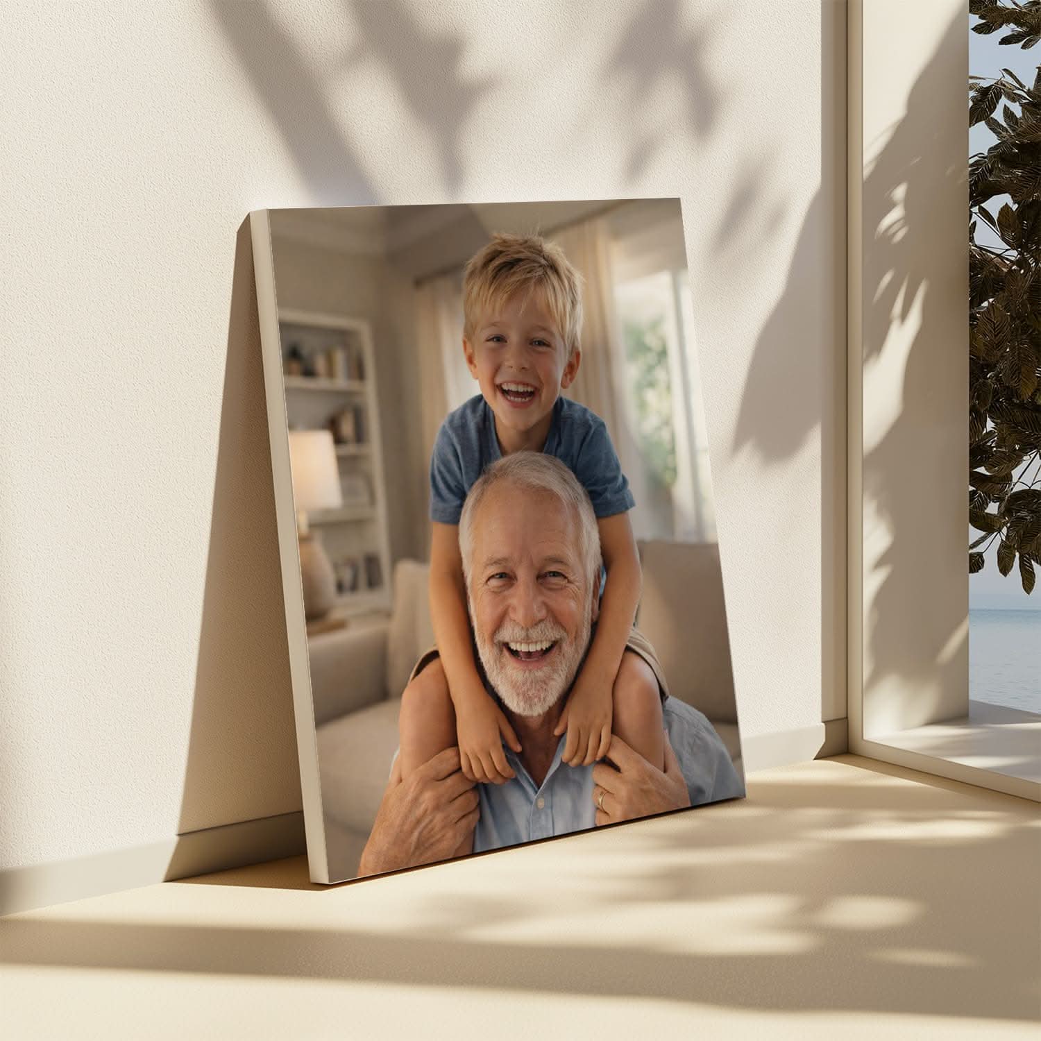 Toile Photo Personnalisée Papi – Cadeau Grand-Père Original