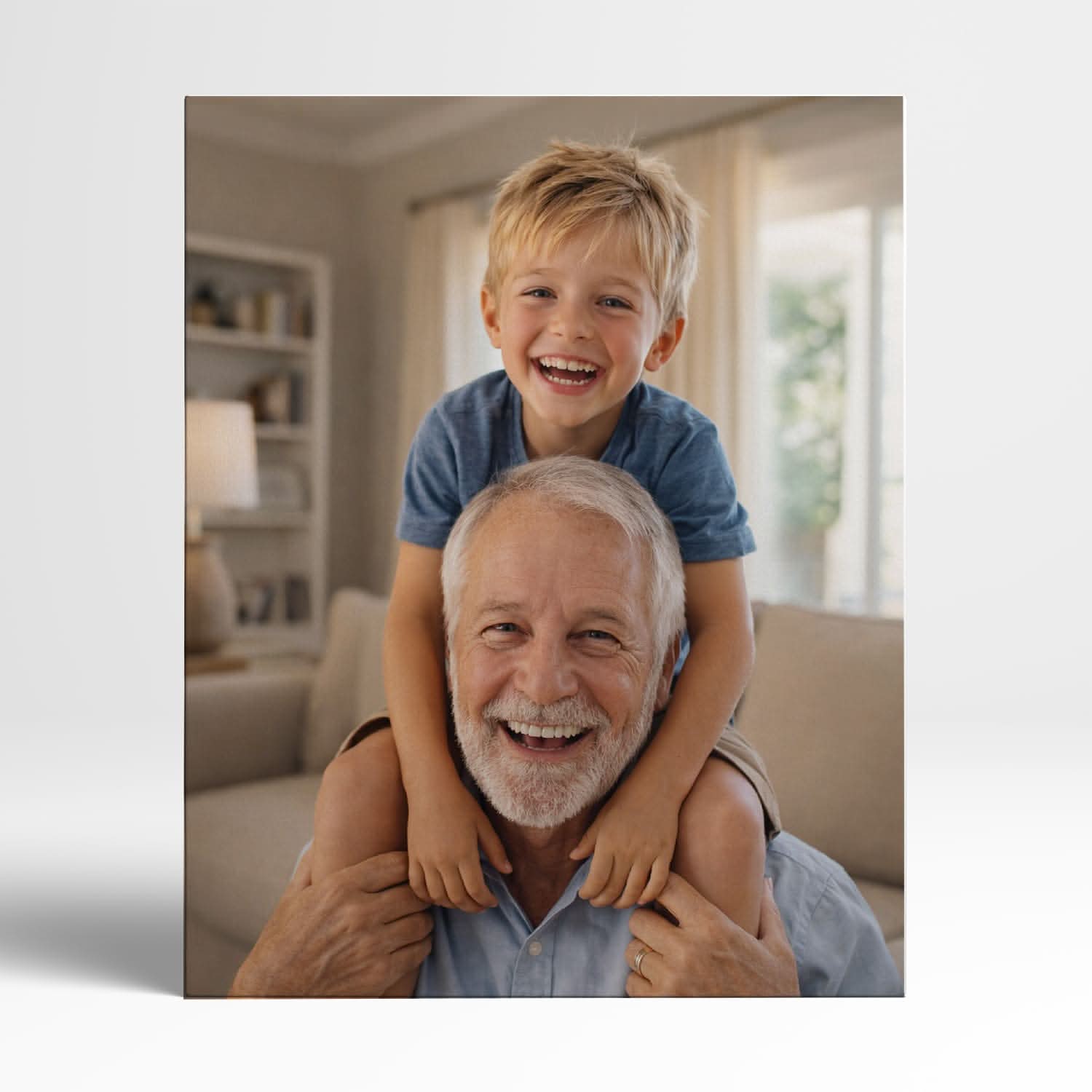 Toile Photo Personnalisée Papi – Cadeau Grand-Père Original