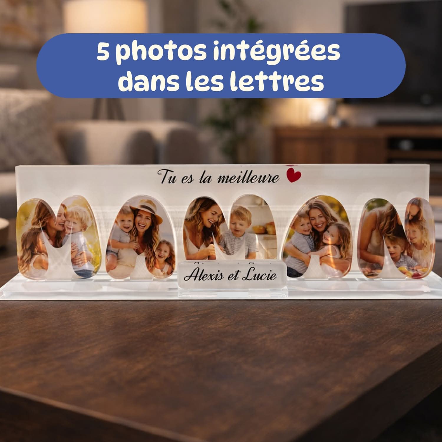 UniKit Maman Personnalisé – Collage Lettres MAMAN 3D – Cadeau Fête des Mères