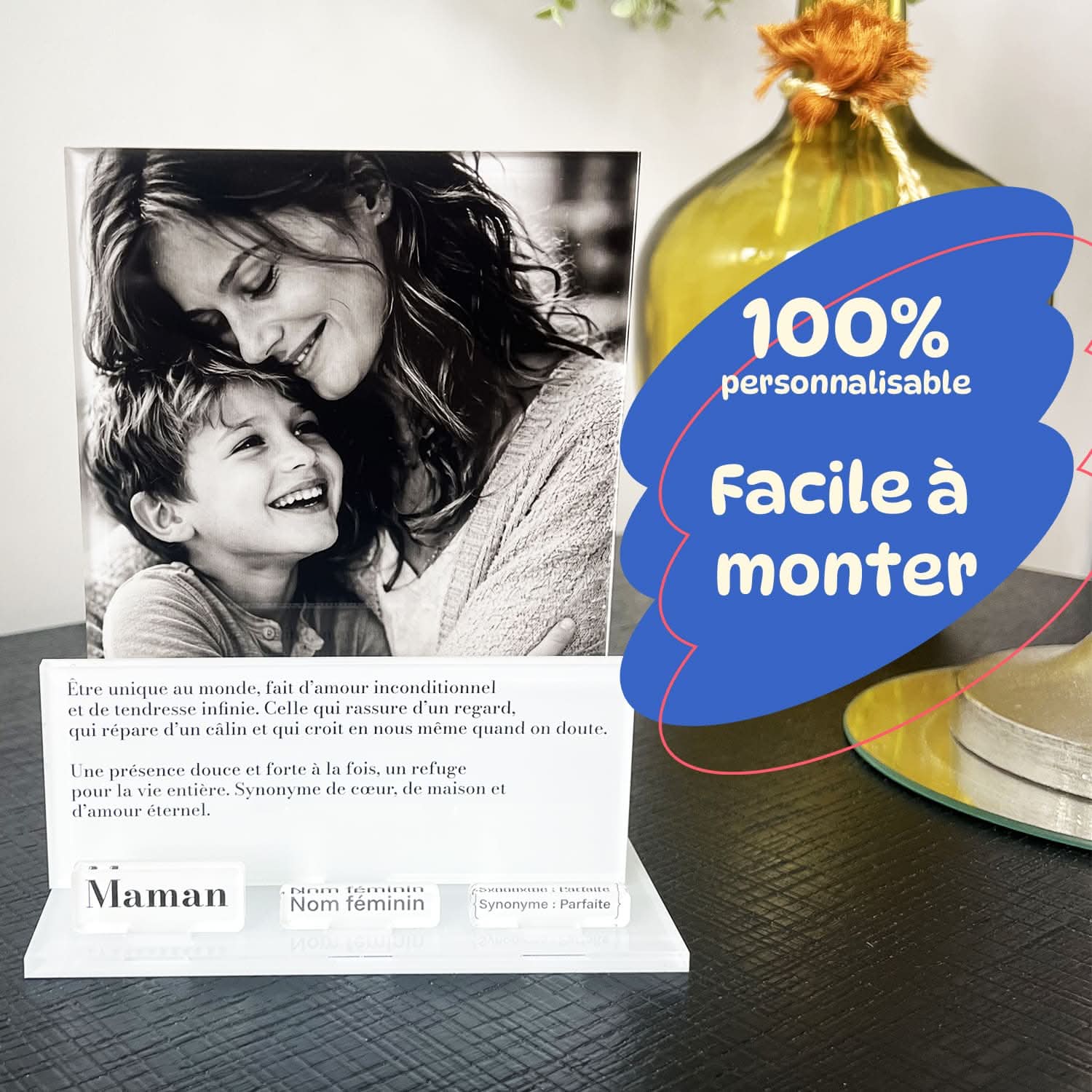 UniKit Définition Personnalisée 3D – Cadeau Fête des Mères Original