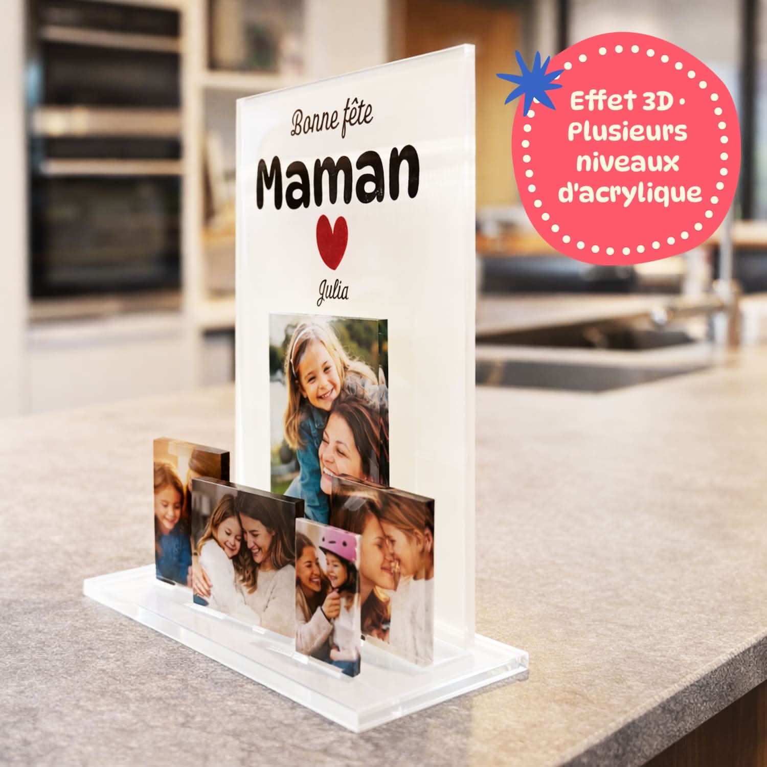 UniKit Diaporama Photos Personnalisé 3D – Cadeau Fête des Mères Original
