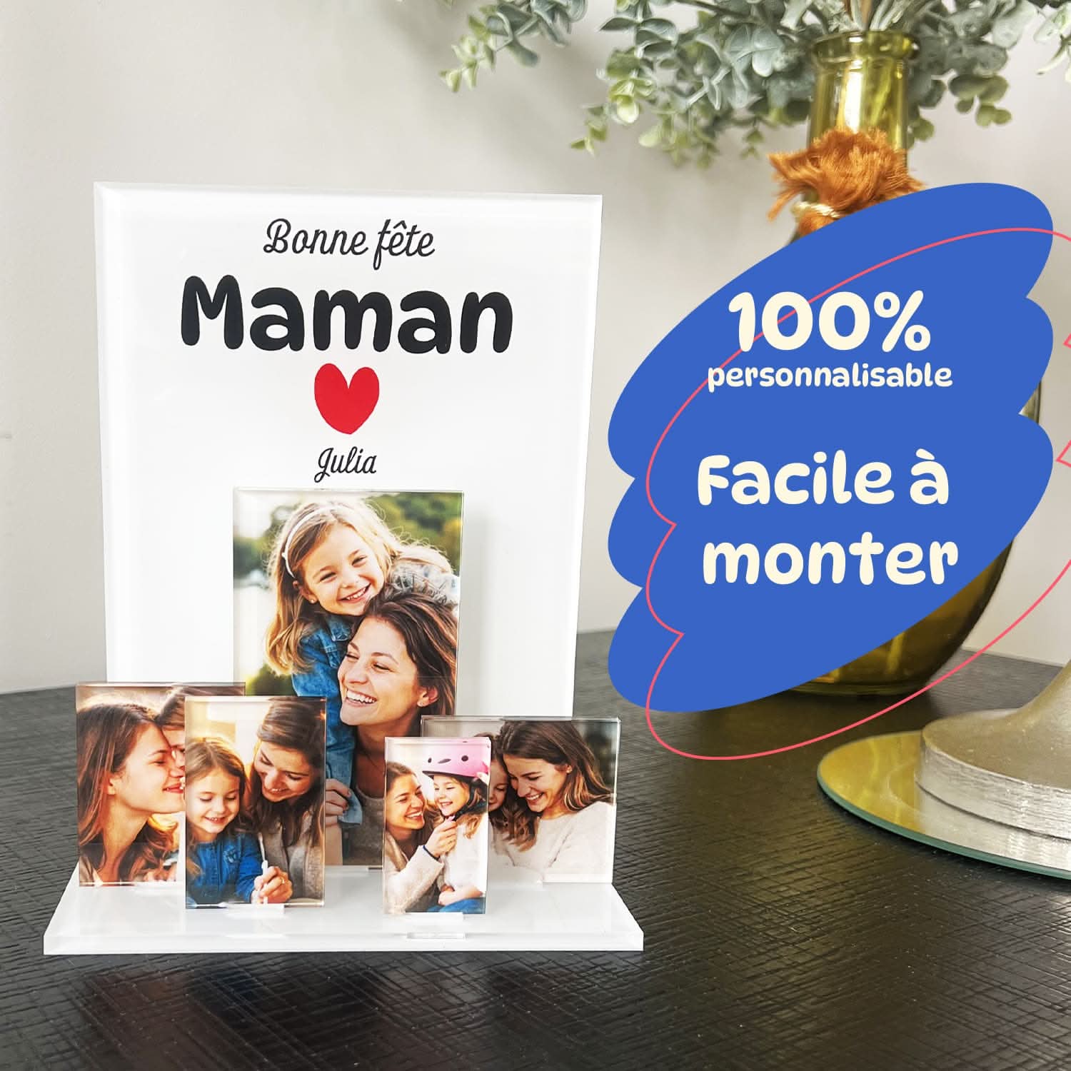 UniKit Diaporama Photos Personnalisé 3D – Cadeau Fête des Mères Original