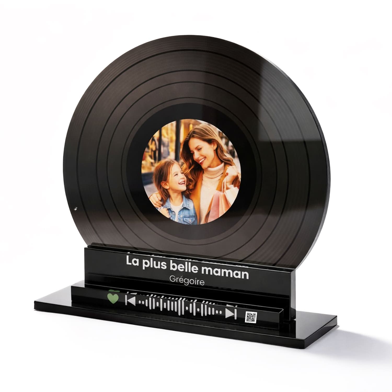 UniKit Vinyle Personnalisé 3D – Photo &amp; Musique – Cadeau Fête des Mères