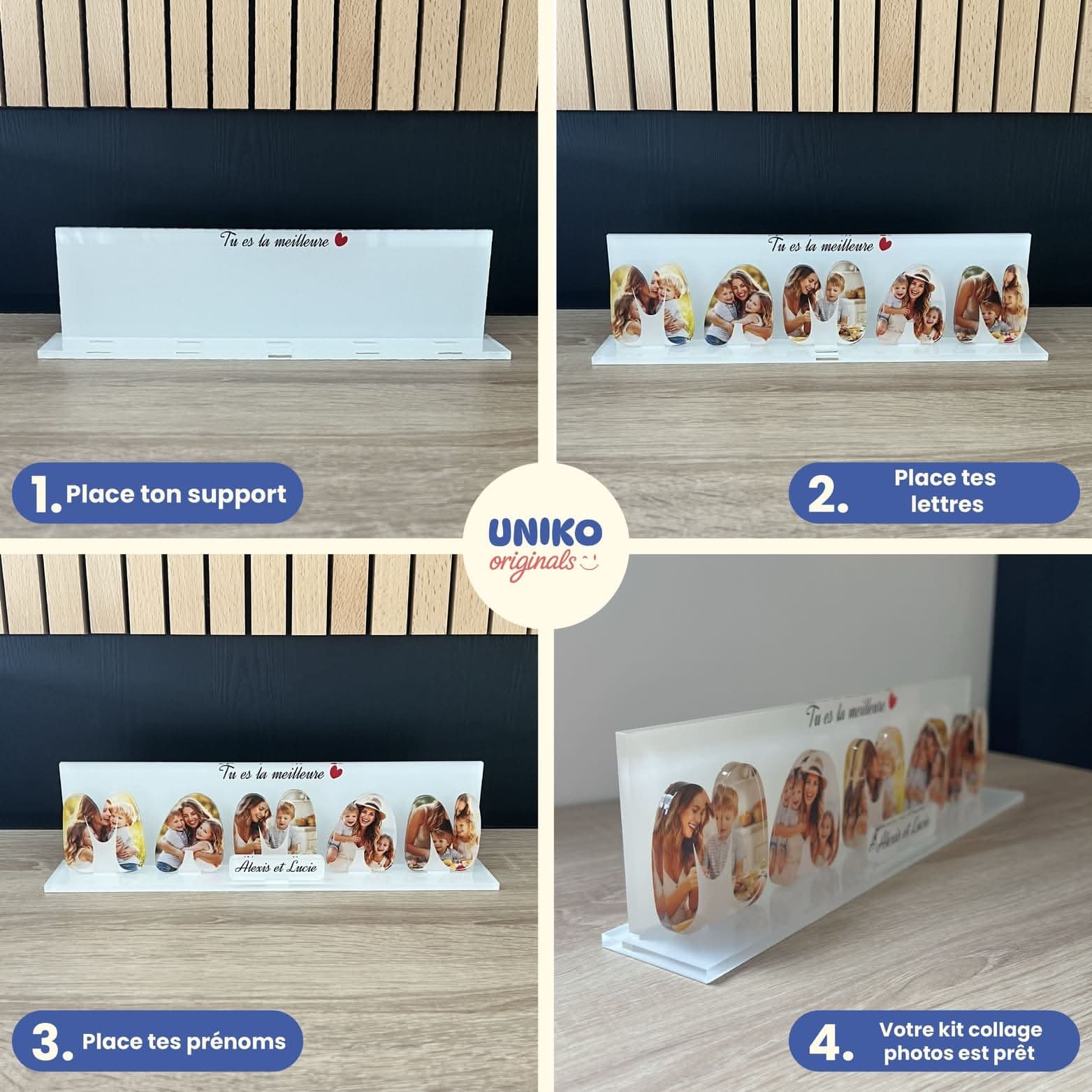 UniKit Maman Personnalisé – Collage Lettres MAMAN 3D – Cadeau Fête des Mères